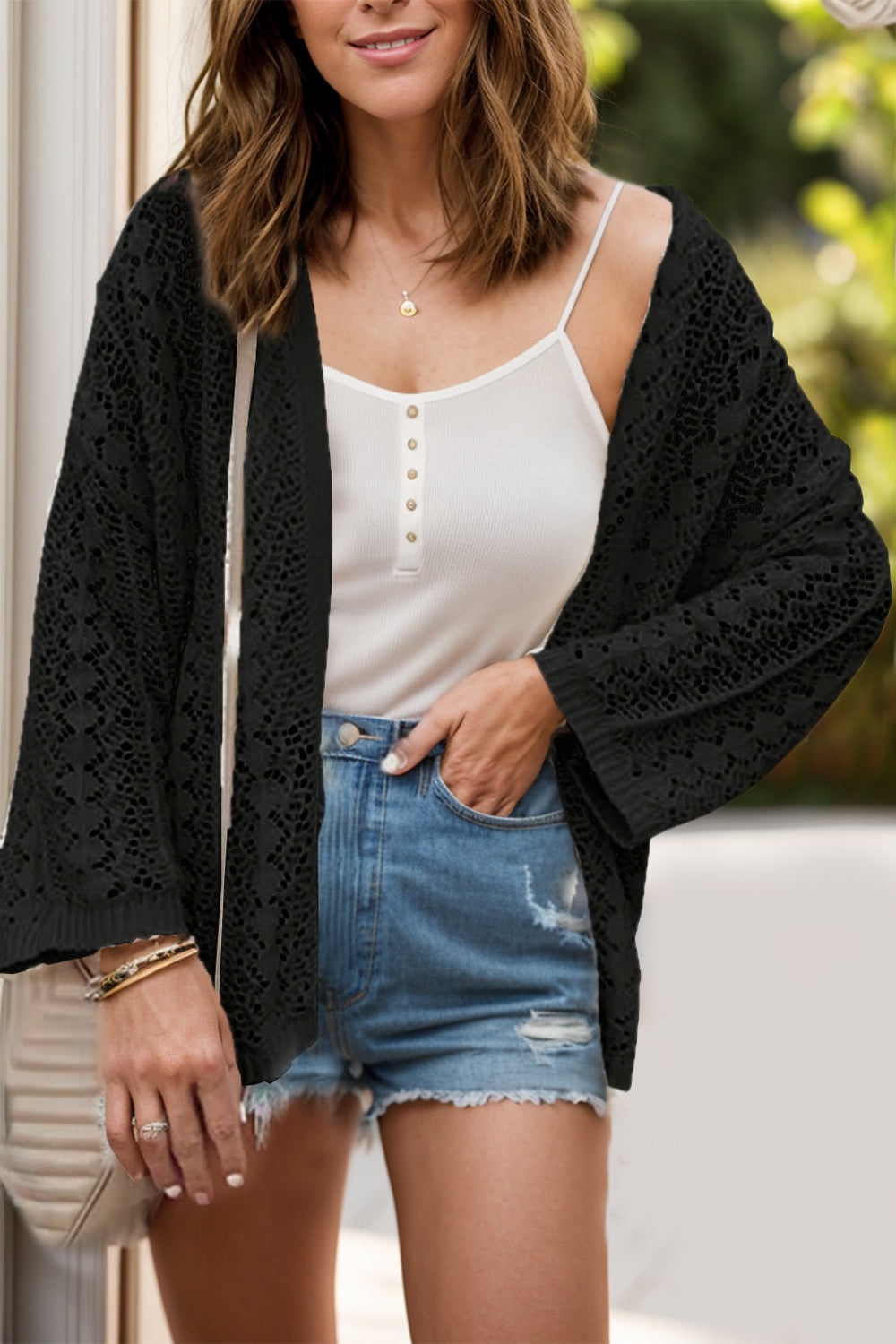 Sienna Crochet Vest for Women – Light Openwork Cardigan in Boho Style & Summer Cut