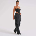 Jutta Cargo Jeans for Women – High-Waist Pants with Utility Pockets & Casual Cut