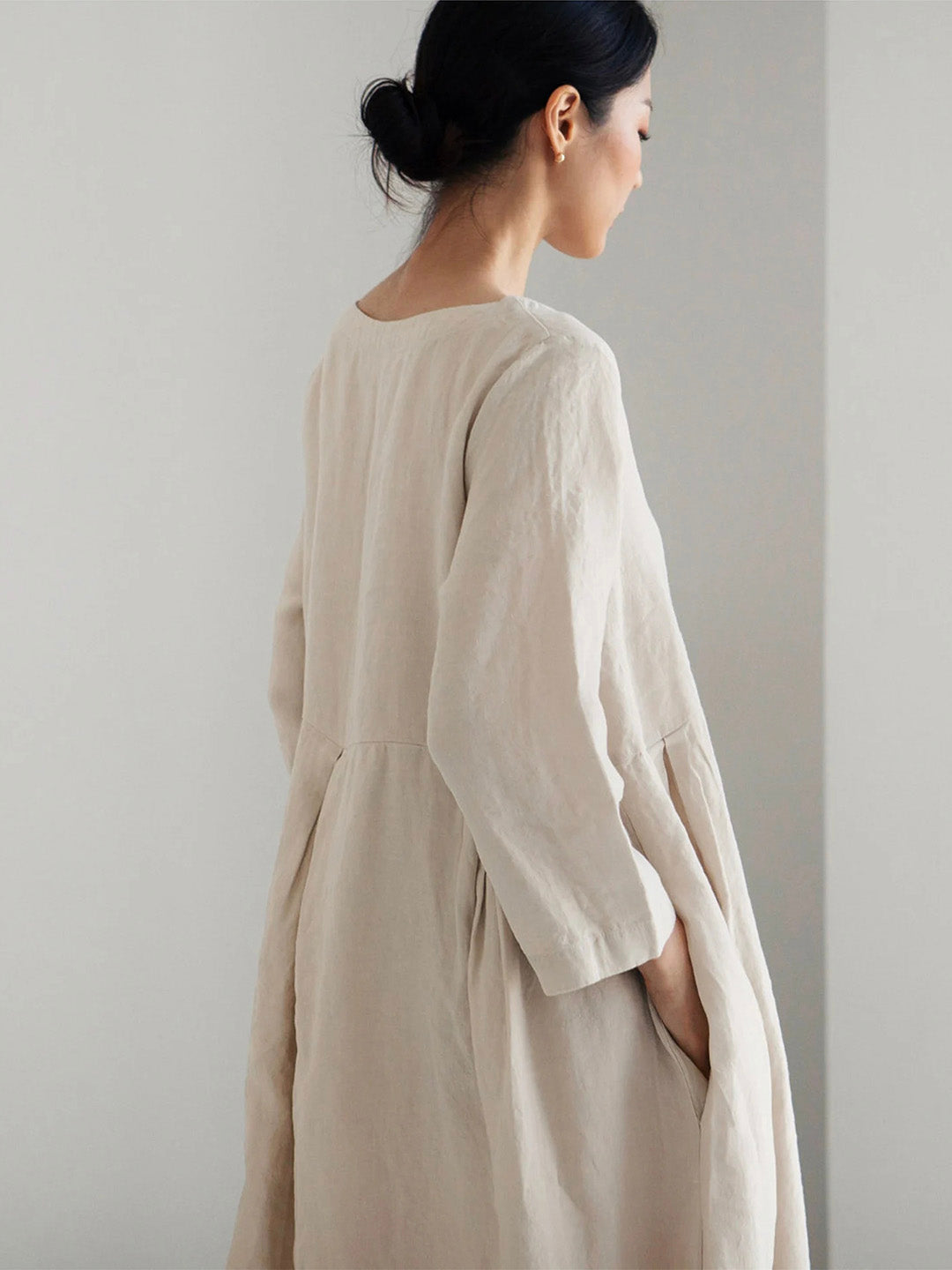 Cielo Long Dress for Women – Light Linen, Natural Comfort & Elegant Minimalist Style
