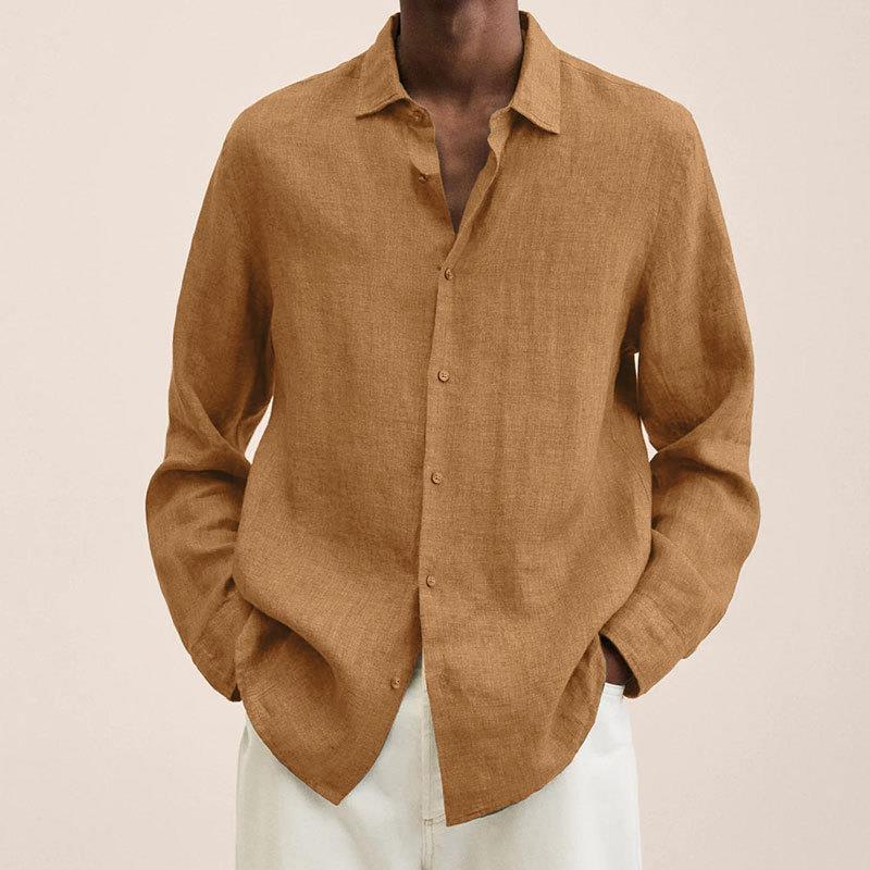 Giovanni Shirt for Men – Breathable Linen, Long Sleeves, Classic & Elegant Design