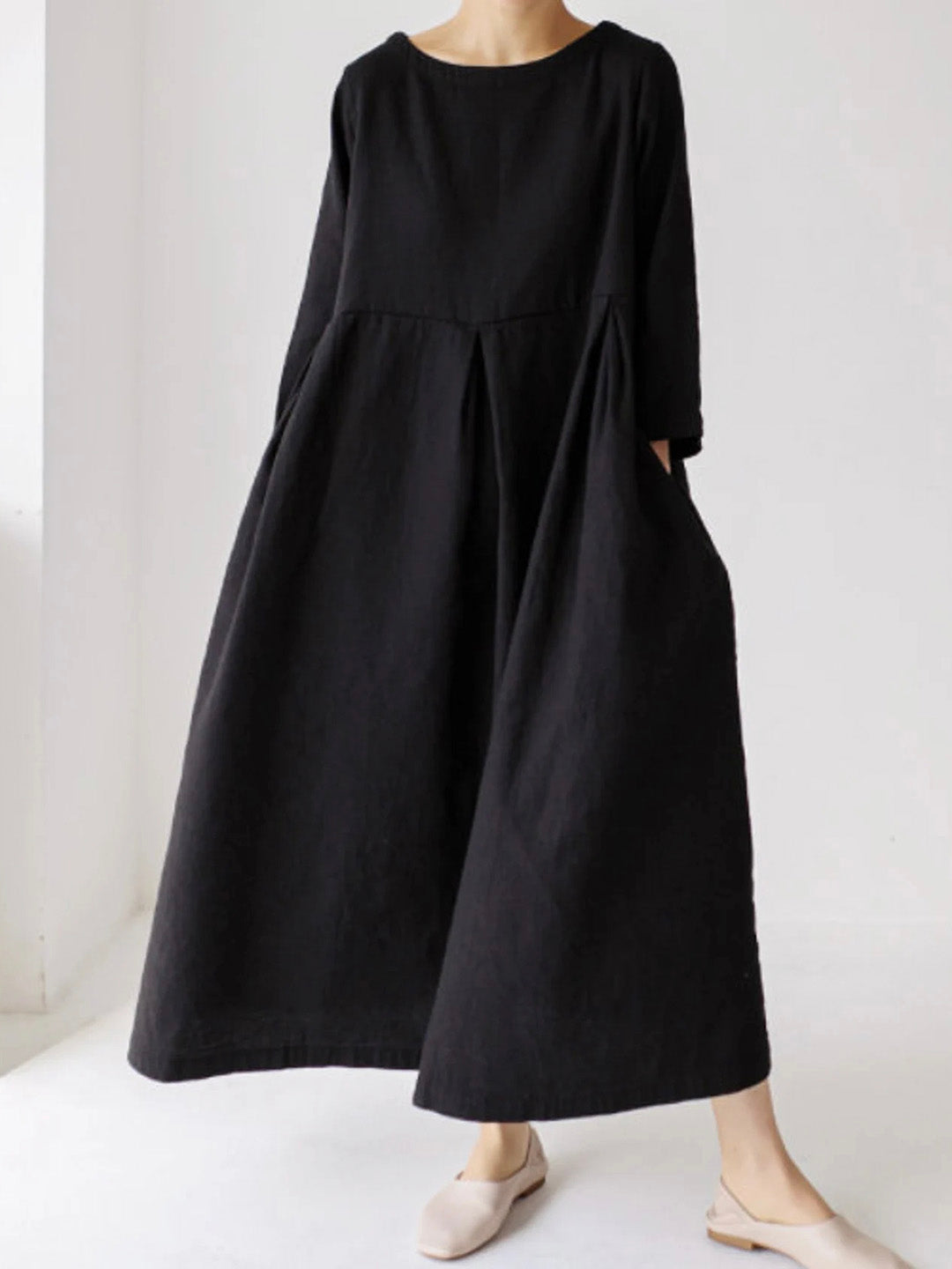 Cielo Long Dress for Women – Light Linen, Natural Comfort & Elegant Minimalist Style