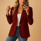 Kelly Fitted Blazer for Women – Elegant Jacket with Stretch Fabric & Structured Cut for a Chic Look