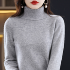 Emmie Cashmere Turtleneck Sweater for Women – Premium Soft Knit for Warmth and Light Comfort