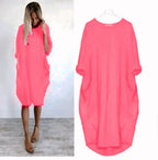 Delaney Summer Dress for Women – Light Fabric, Loose Cut & Chic Round Neck