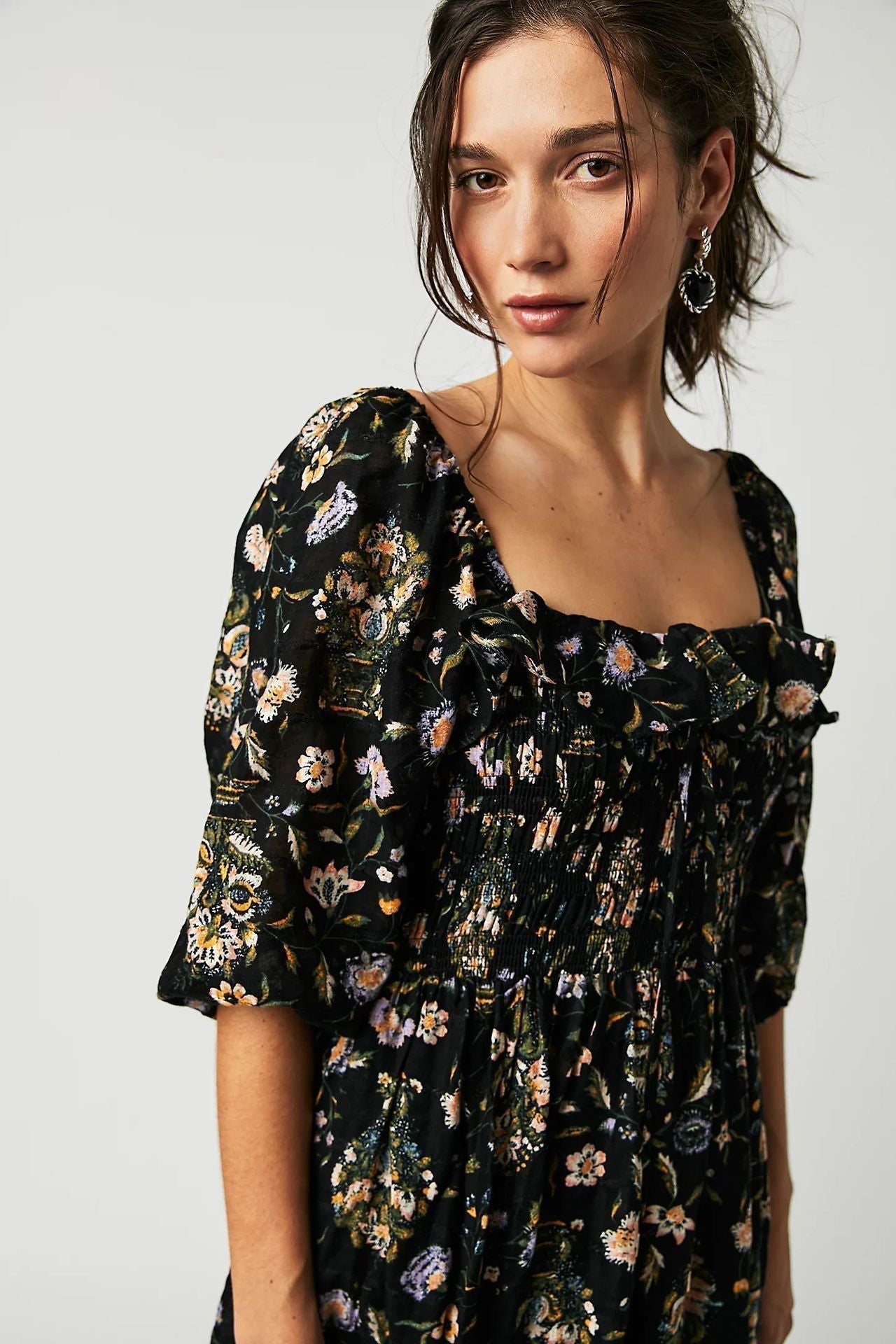 Quinn Midi Dress for Women – Floral Cotton Dress with Romantic Boho Style & Flattering Cut