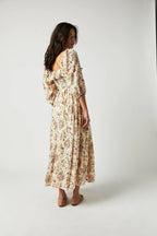 Quinn Midi Dress for Women – Floral Cotton Dress with Romantic Boho Style & Flattering Cut