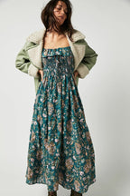 Quinn Midi Dress for Women – Floral Cotton Dress with Romantic Boho Style & Flattering Cut