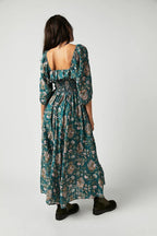 Quinn Midi Dress for Women – Floral Cotton Dress with Romantic Boho Style & Flattering Cut