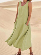 Elise Cotton Dress for Women – Soft, Breathable & Handy Pockets for Everyday Comfort