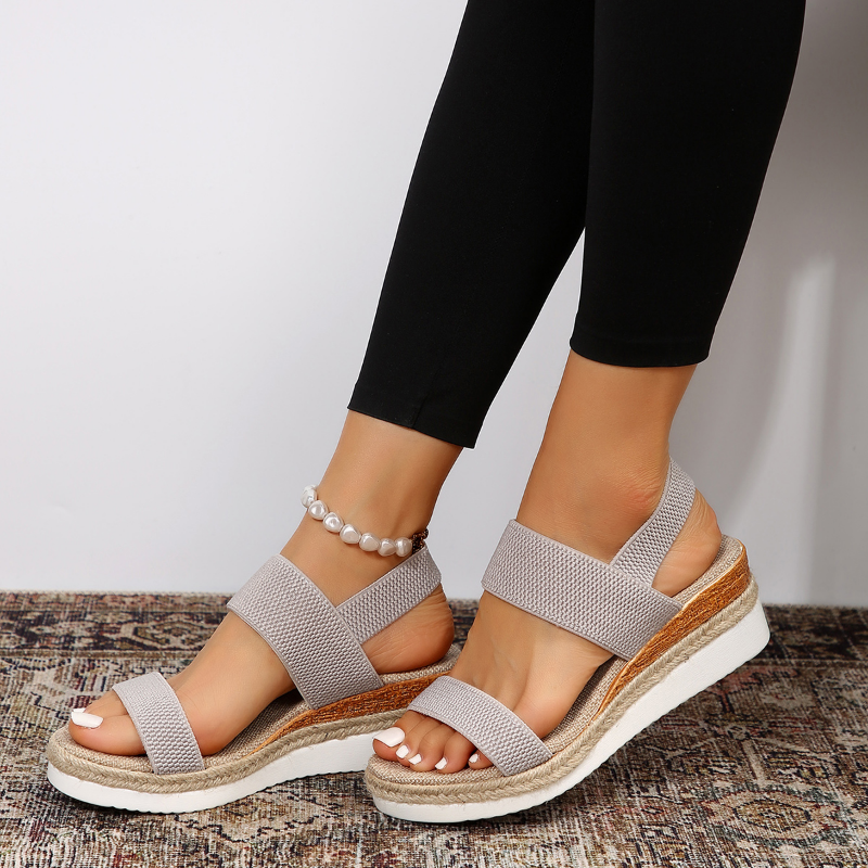 Anna Platform Sandals for Women – Elastic Straps & Comfortable Summer Sandals with Stylish Look
