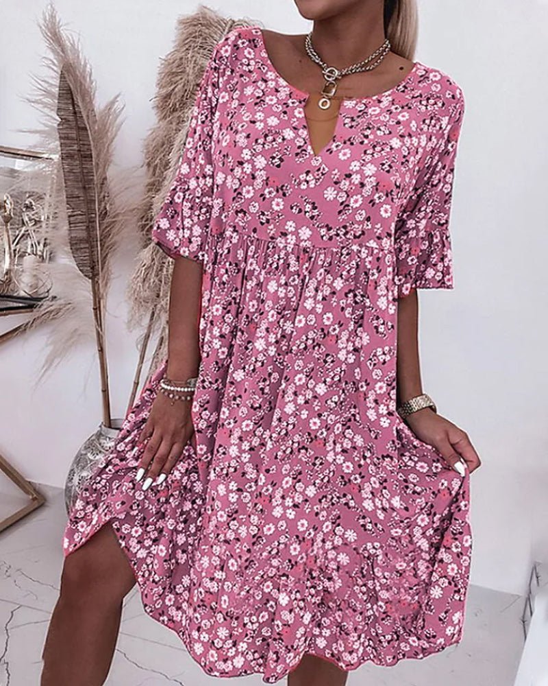 Selina Summer Dress for Women – Elegant Floral Dress with Airy Cut & Romantic Design