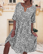 Selina Summer Dress for Women – Elegant Floral Dress with Airy Cut & Romantic Design