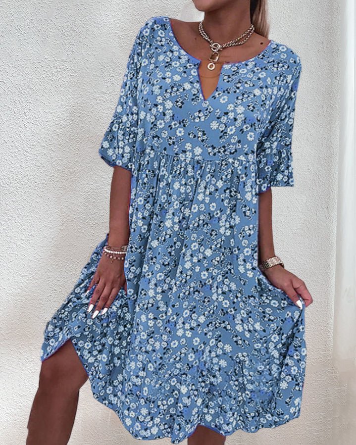 Selina Summer Dress for Women – Elegant Floral Dress with Airy Cut & Romantic Design