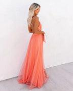 Amelia Elegant Long Dress for Women – Chic Maxi Dress with Flowy Cut and Refined Details