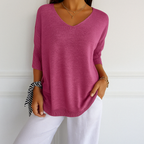 Coraline V-Neck Sweater for Women – Fine Knit, Soft & Elegant for a Refined Style