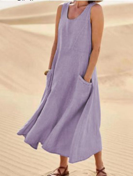 Elise Cotton Dress for Women – Soft, Breathable & Handy Pockets for Everyday Comfort