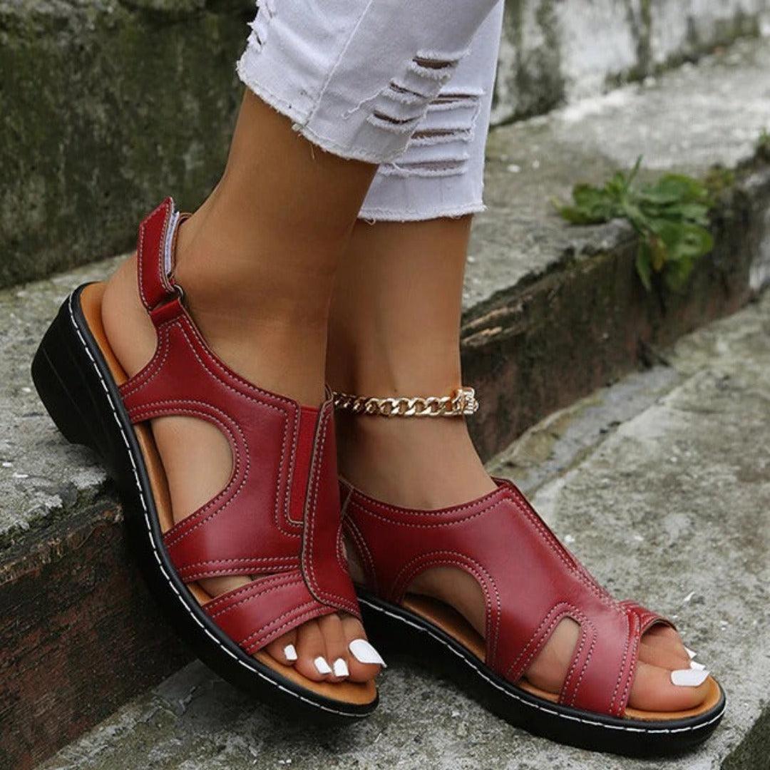 Hana Sandals for Women – Open Toe with T-Straps, Cushioned Sole & Comfortable Fit