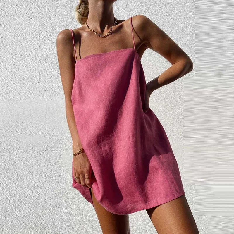 Liviana Elegant Slip Dress – Long Dress for Women in Flowy Satin with Thin Straps
