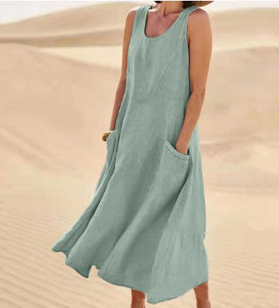 Elise Cotton Dress for Women – Soft, Breathable & Handy Pockets for Everyday Comfort