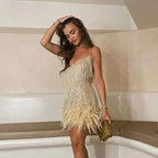 Samantha Cocktail Dress for Women – Fitted Sequin Dress with Elegant Cut for Festive Occasions