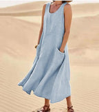 Elise Cotton Dress for Women – Soft, Breathable & Handy Pockets for Everyday Comfort