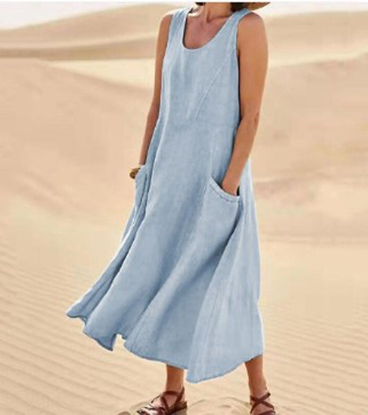 Elise Cotton Dress for Women – Soft, Breathable & Handy Pockets for Everyday Comfort