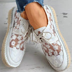 Stephanie Shoes for Women – Comfortable Loafers with Floral Embroidery & Sturdy Sole