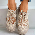 Stephanie Shoes for Women – Comfortable Loafers with Floral Embroidery & Sturdy Sole