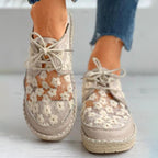 Stephanie Shoes for Women – Comfortable Loafers with Floral Embroidery & Sturdy Sole