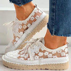 Stephanie Shoes for Women – Comfortable Loafers with Floral Embroidery & Sturdy Sole