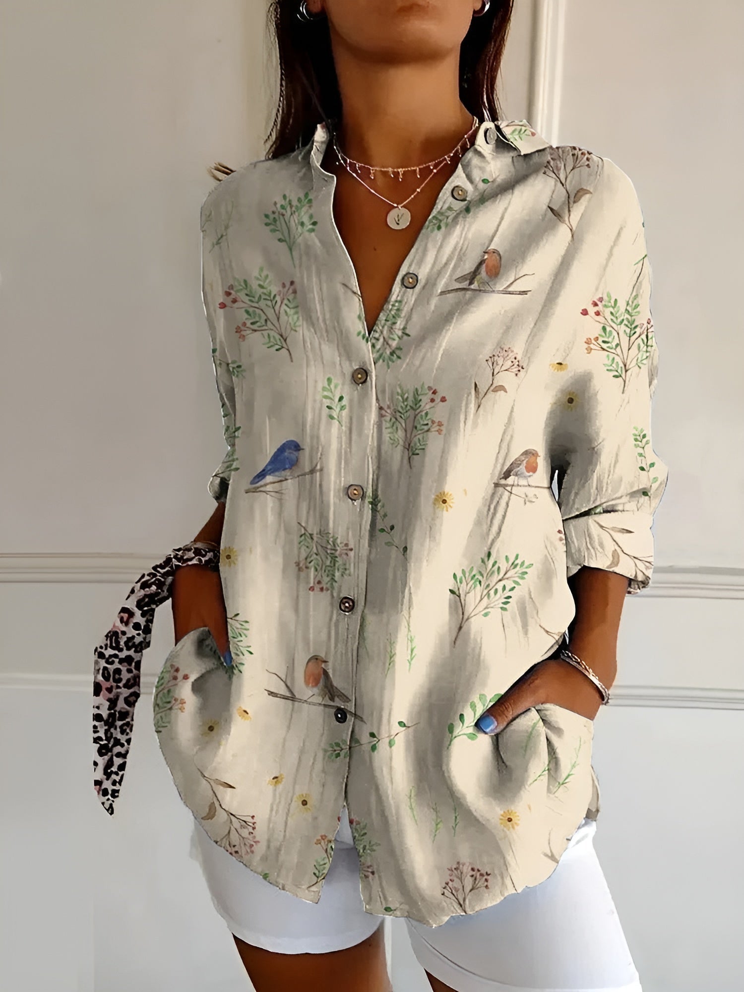 Haven Chic Blouse for Women – Elegant Long-Sleeve Blouse for Everyday or Office Wear