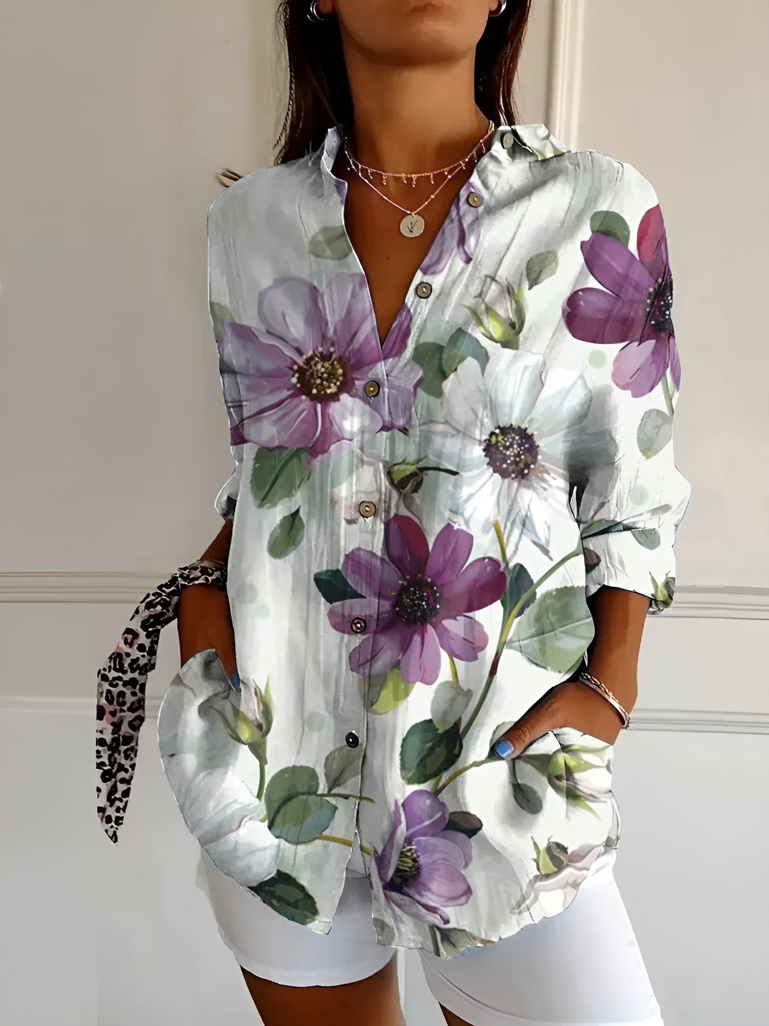 Haven Chic Blouse for Women – Elegant Long-Sleeve Blouse for Everyday or Office Wear