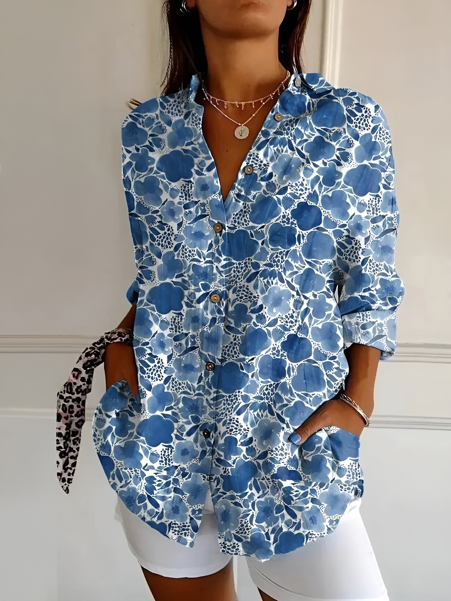 Haven Chic Blouse for Women – Elegant Long-Sleeve Blouse for Everyday or Office Wear