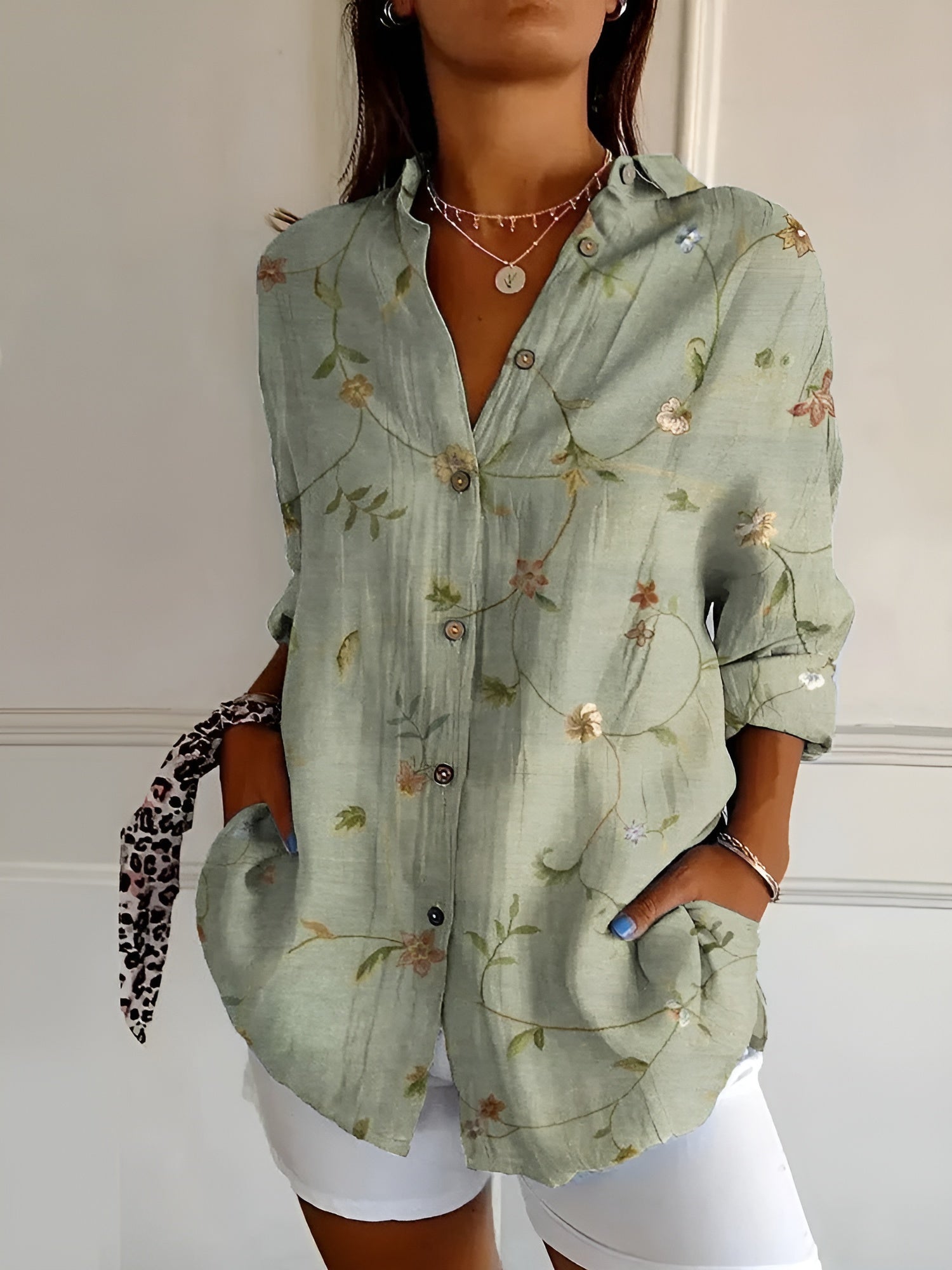 Haven Chic Blouse for Women – Elegant Long-Sleeve Blouse for Everyday or Office Wear
