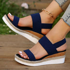 Anna Platform Sandals for Women – Elastic Straps & Comfortable Summer Sandals with Stylish Look