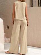 Molly Summer Set for Women – 2-Piece Outfit with Casual Top and Flowy Pants