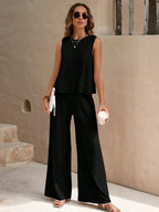 Molly Summer Set for Women – 2-Piece Outfit with Casual Top and Flowy Pants