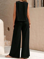 Molly Summer Set for Women – 2-Piece Outfit with Casual Top and Flowy Pants