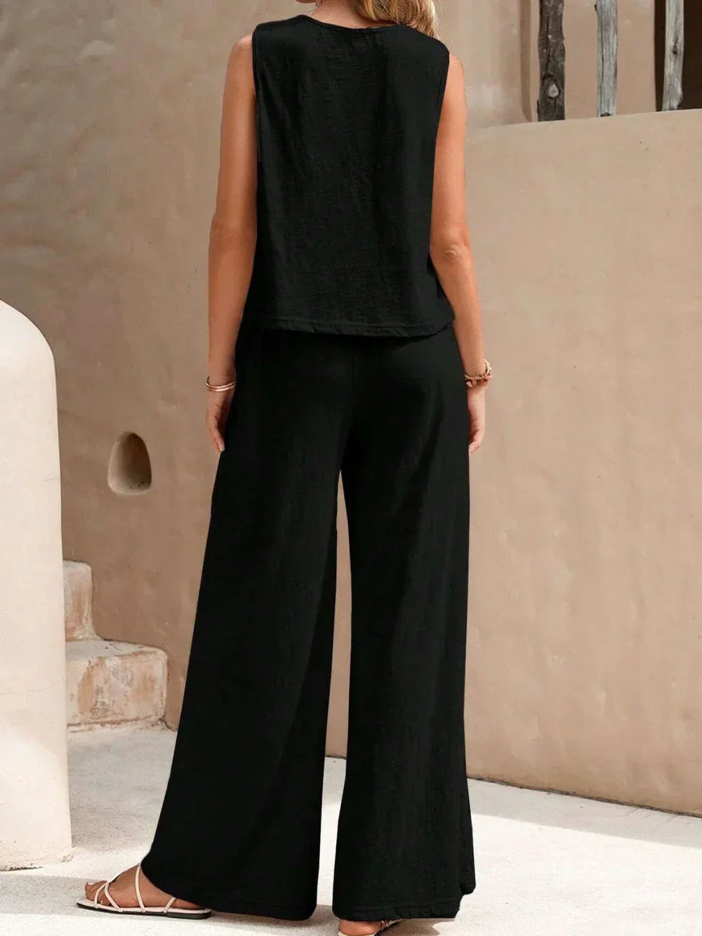 Molly Summer Set for Women – 2-Piece Outfit with Casual Top and Flowy Pants